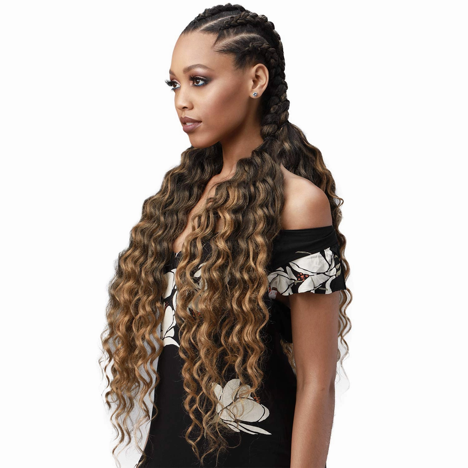 MULTI PACK DEALS! Bobbi Boss Synthetic Hair Braids Pre-Feathered 3X King Tips Ocean Wave 28" (3-PACK, T4/30)