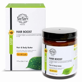 Nae Nae's Hair Boost - Handmade Hair & Body Butter Conditioner, Hair Thickening Treatment and Moisturizer with 19 Natural Ingredients (9oz)