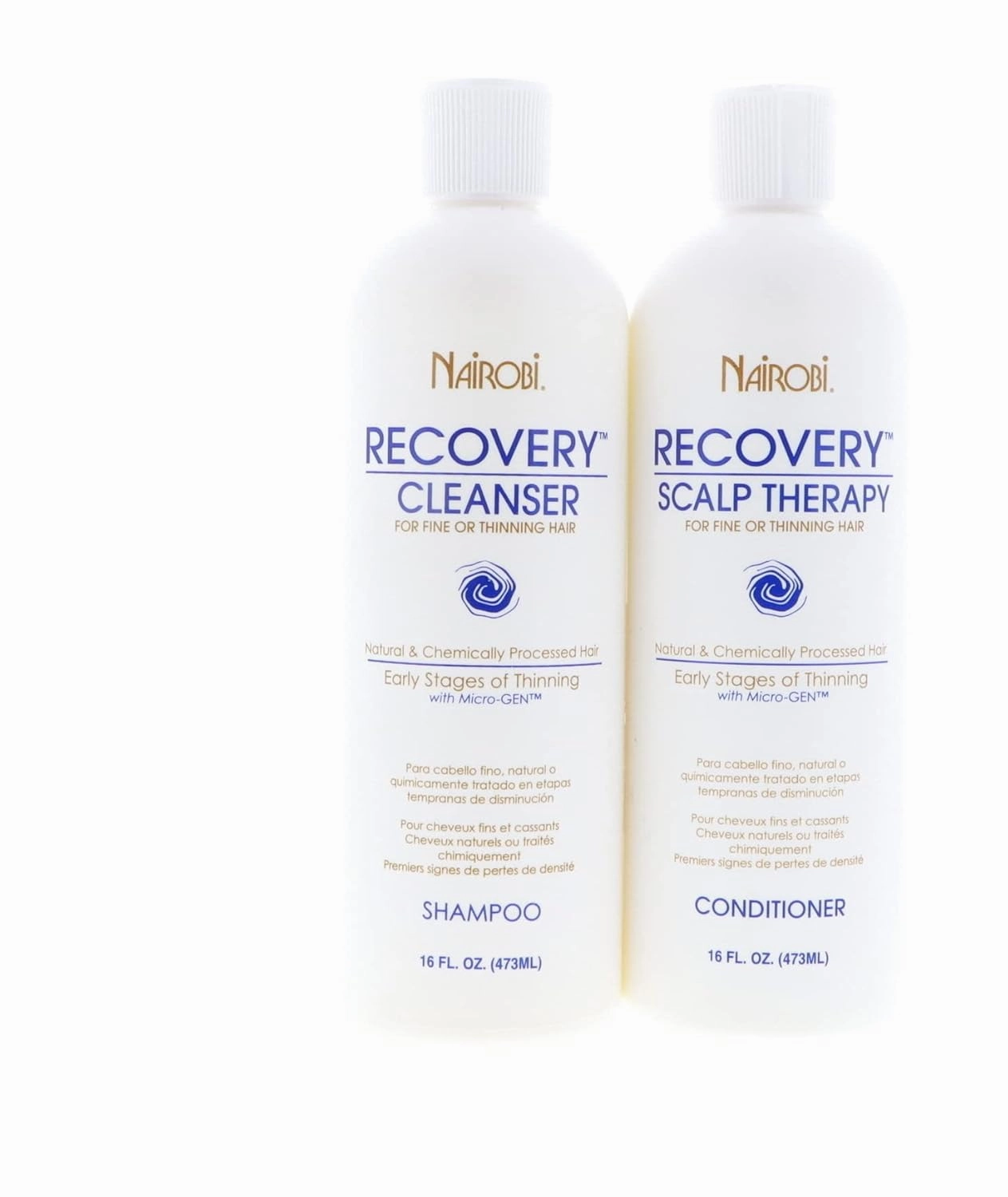 Nairobi Recovery Cleanser Shampoo   Scalp Therapy Conditioner "SET" 16oz.Each