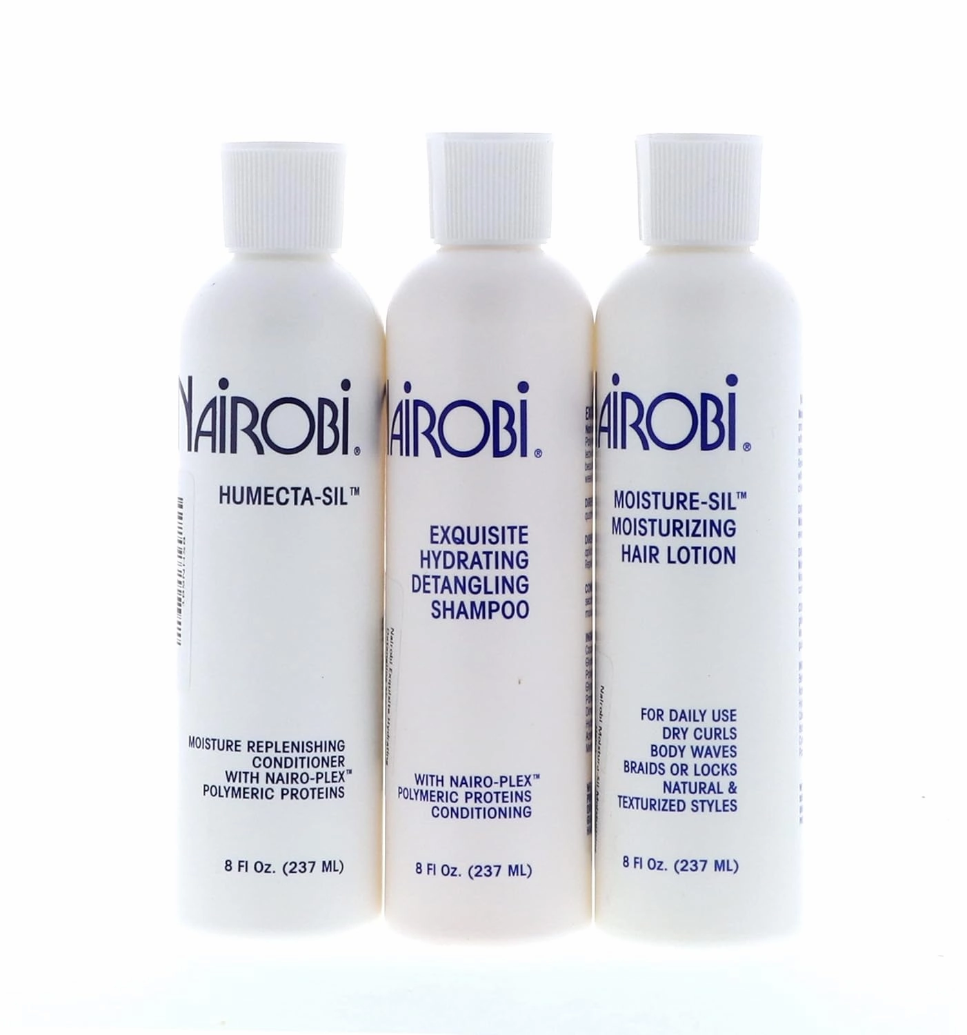 Nairobi Wrapp-It Shine Foam Wrap, Exquisite Hydrating Detangling Shampoo, Humecta-Sil Conditioner SET