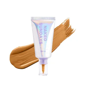 Naked Sundays BeautyScreen™ SPF 50 Mineral Peptide Foundation Tint – 2-in-1 Skin Tint & Mineral Sunscreen | Radiant, Buildable Coverage, Acne-Safe, Infused with Peptides (5 Tan Honey, 1.01 oz)