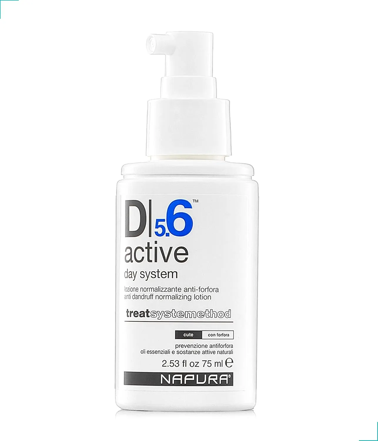 NAPURA D5.6 Anti Dandruff Treatment with Tea Tree Oil, Salicylic Acid and Zinc (2.53 fl oz) - Natural Dry Itchy Scalp Leave In Conditioner Spray for Women and Men