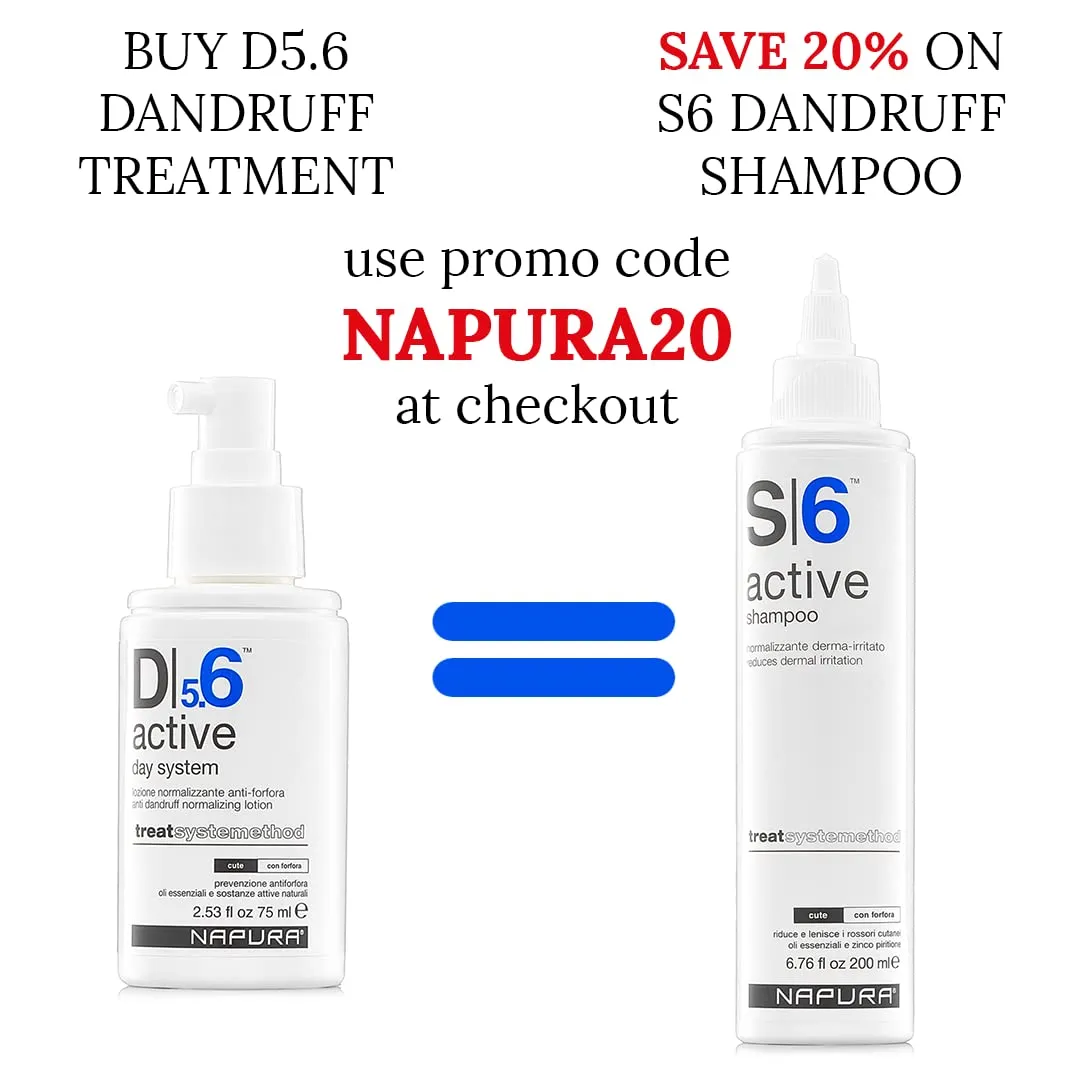 NAPURA D5.6 Anti Dandruff Treatment with Tea Tree Oil, Salicylic Acid and Zinc (2.53 fl oz) - Natural Dry Itchy Scalp Leave In Conditioner Spray for Women and Men