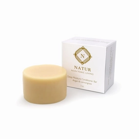 Natur Conditioner Bar - Salon Quality | Natural Ingredients, Non-Toxic, Vegan, Paraben-Free, Zero Waste | Essential Oils, Promotes Hair Repair & Care | Argan & Lemongrass 3 oz