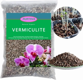 Natural Coarse Vermiculite 10QT for Plants Organic Occurring Mineral Potting Mix Medium for Potted Plants, Hydroponics, Terrariums, Orchids, Mushroom Or Reptile Habitats