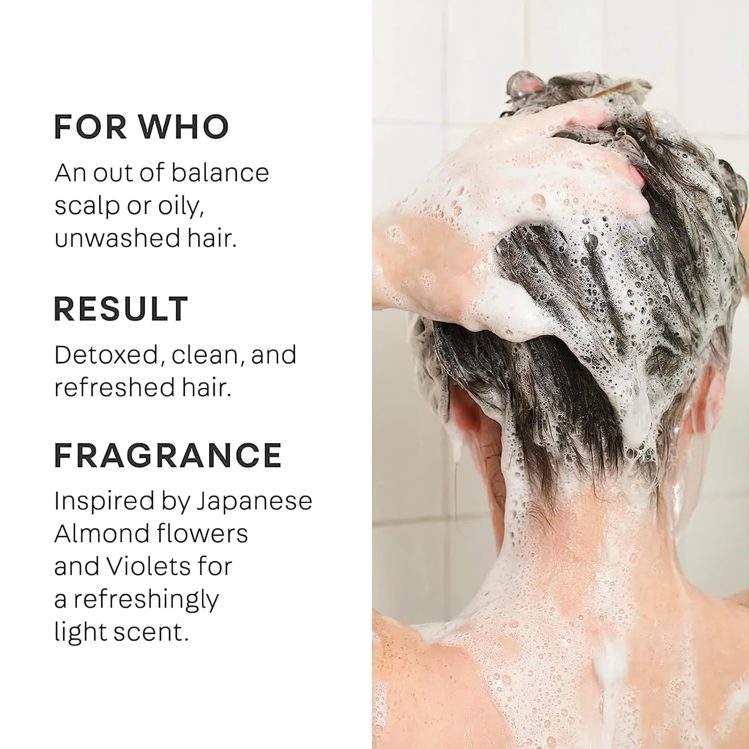 NATURELAB. TOKYO Perfect Clean 2-in-1 Scalp Scrub & Clarifying Shampoo | Exfoliating Sugar Crystals with Probiotic Sake Water & Hyaluronic Acid for Deep Scalp Cleanse, Shine, & Hydration – 8.1 oz