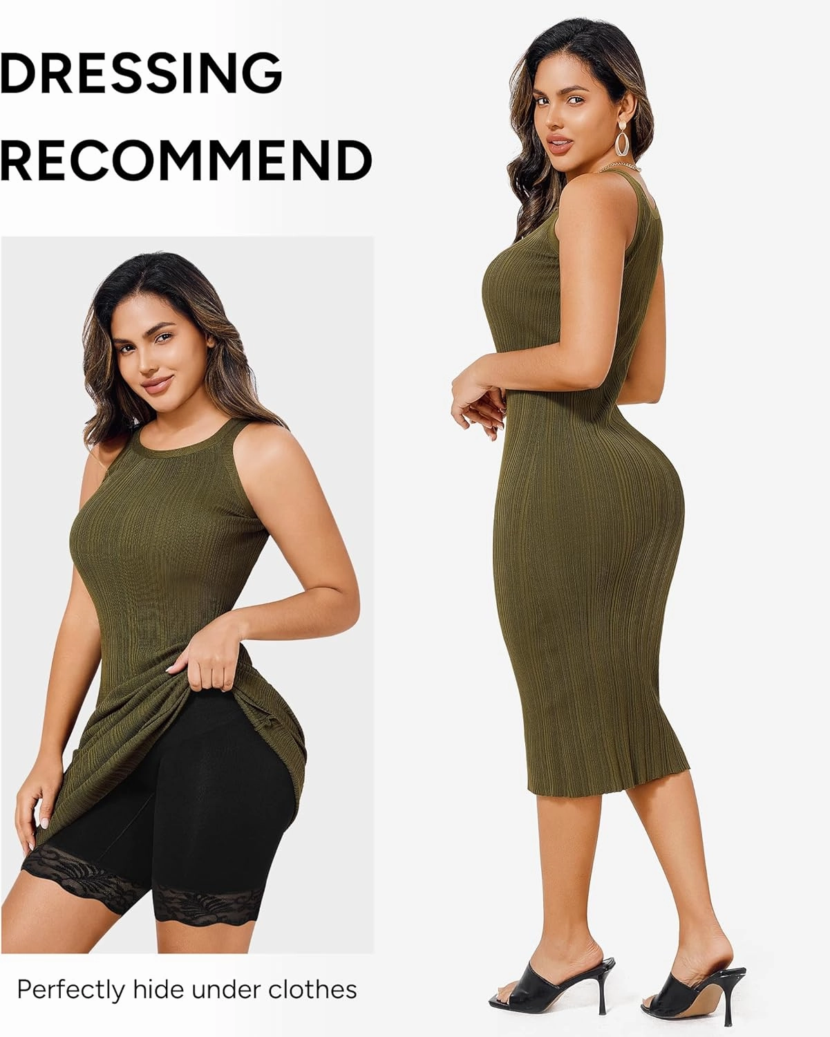 Nebility Shapewear for Women Tummy Control High Waisted Body Shaper Shorts Thigh Slimmer Butt Lifter Panties Underwear