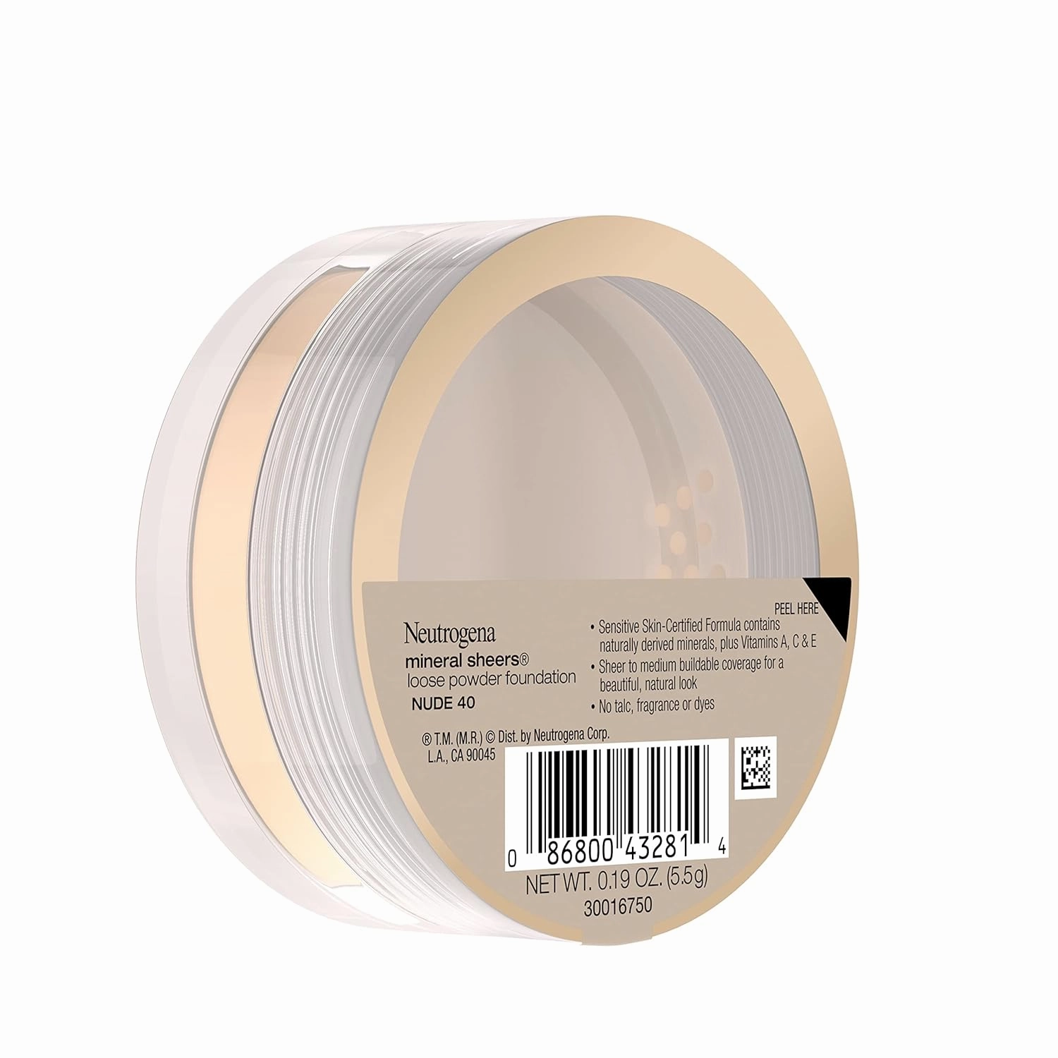 Neutrogena Mineral Sheers Lightweight Loose Powder Makeup Foundation with Vitamins A, C, & E, Sheer to Medium Buildable Coverage, Skin Tone Enhancer, Face Redness Reducer, Nude 40,.19 oz (Pack of 2)