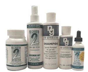 New Generation 5-Piece Set w/Purola3 - New Generation Original Shampoo, Cleanser/Conditioner, New Generation 2 Overnight Formula w/Purola3, Grooming Mist, Dietary Supplements