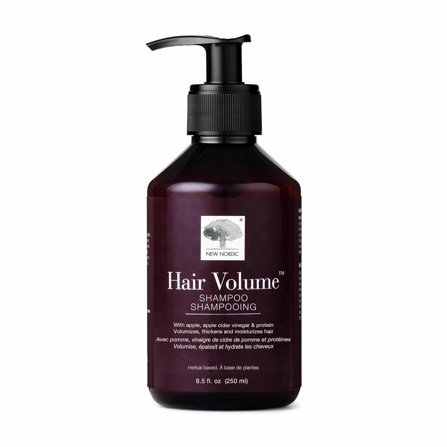 New Nordic Hair Volume Shampoo, Herbal Recipe for Thicker Fuller Hair, Vegan, Clean Ingredients, 8.5 Fl Oz