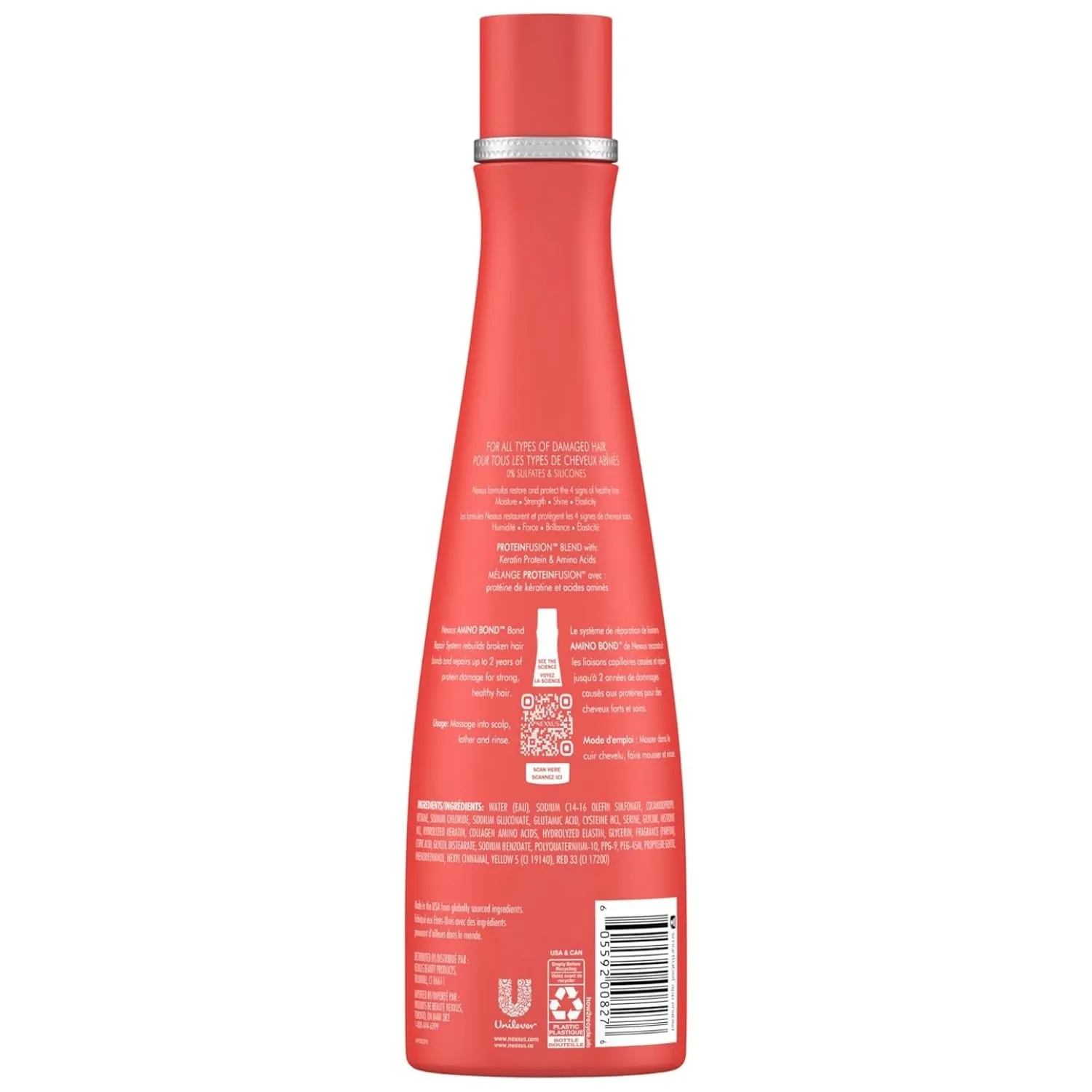 NEXXUS Shampoo Amino Bond for All Types of Damaged Hair with Amino Acids & Keratin Protein 13.5 oz (Pack of 2)