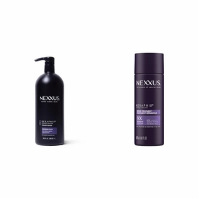 Nexxus Keraphix ProteinFusion Conditioner with Keratin Protein and Black Rice for Damaged Hair 33.8 oz & Damage Repair Pre-Wash Treatment Cream for Dry Hair