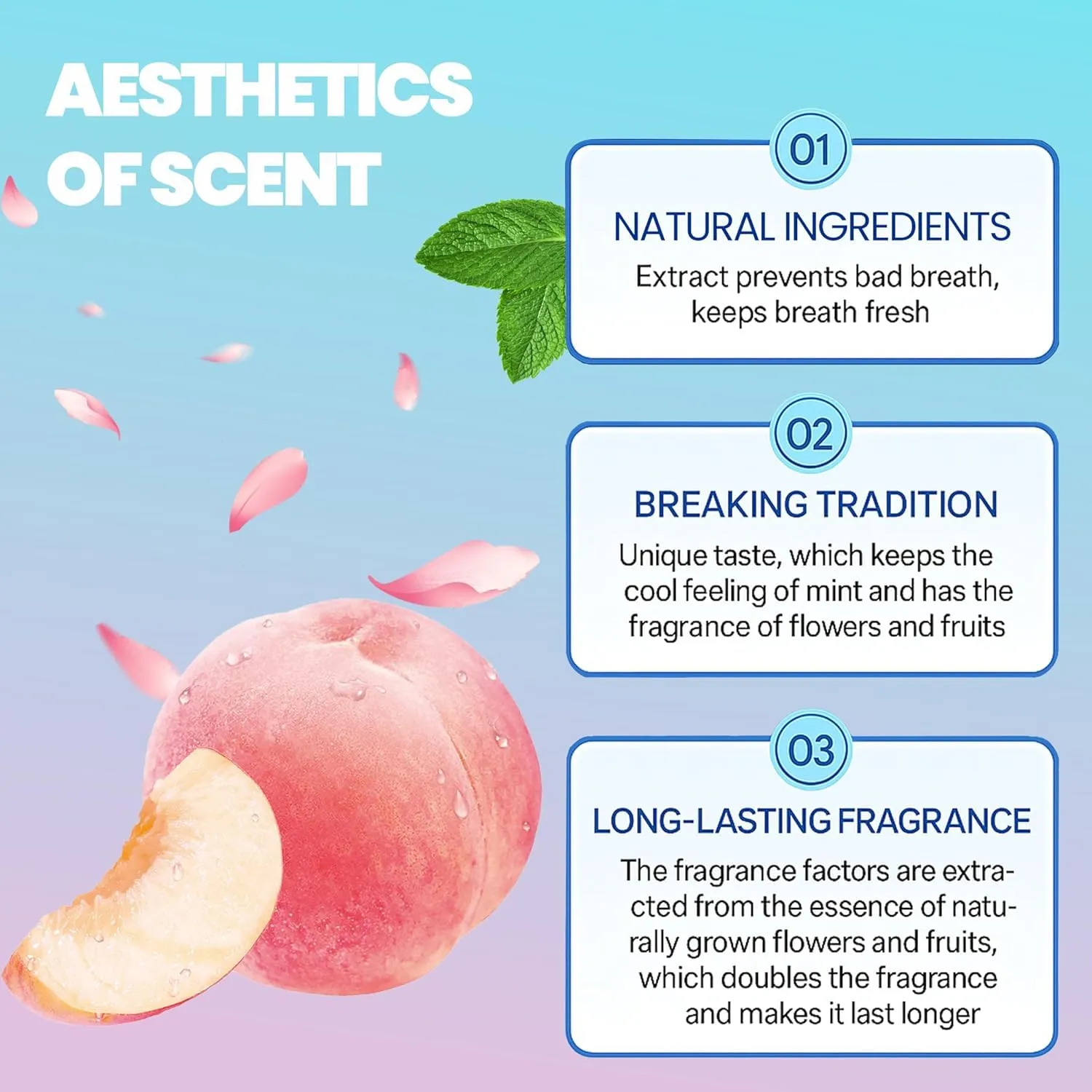 Niacinamide Whitening Toothpaste, Niacinamide Toothpaste, Fluoride-Free, for Enamel Protection ，New Sakura Peach Fragrance，Deep Cleaning & Long-Lasting Fresh Breath 4.23oz-2-Pack