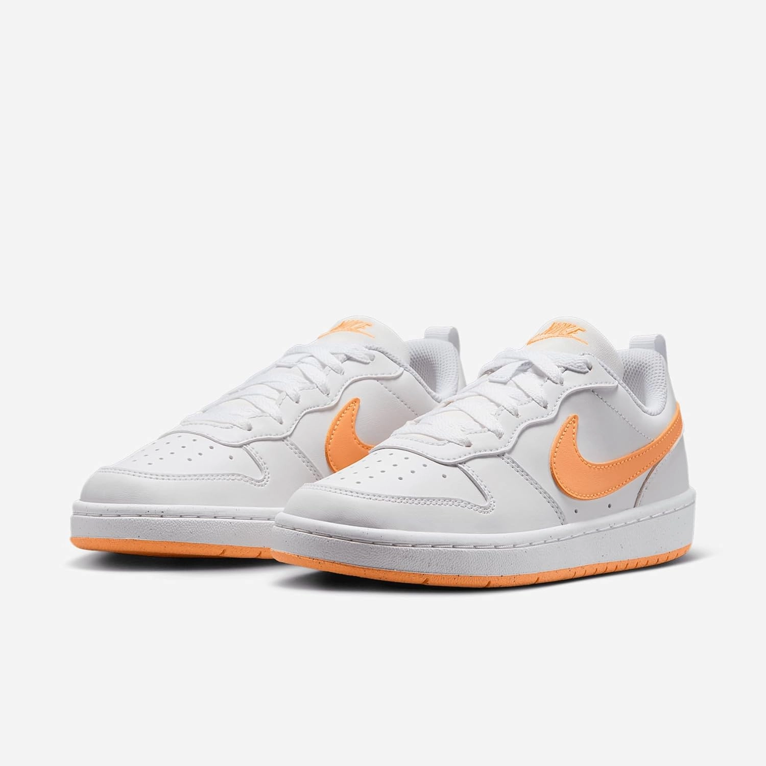 Nike Court Borough Low Recraft Big Kids' Shoes (DV5456-119, White/White/Peach Cream)