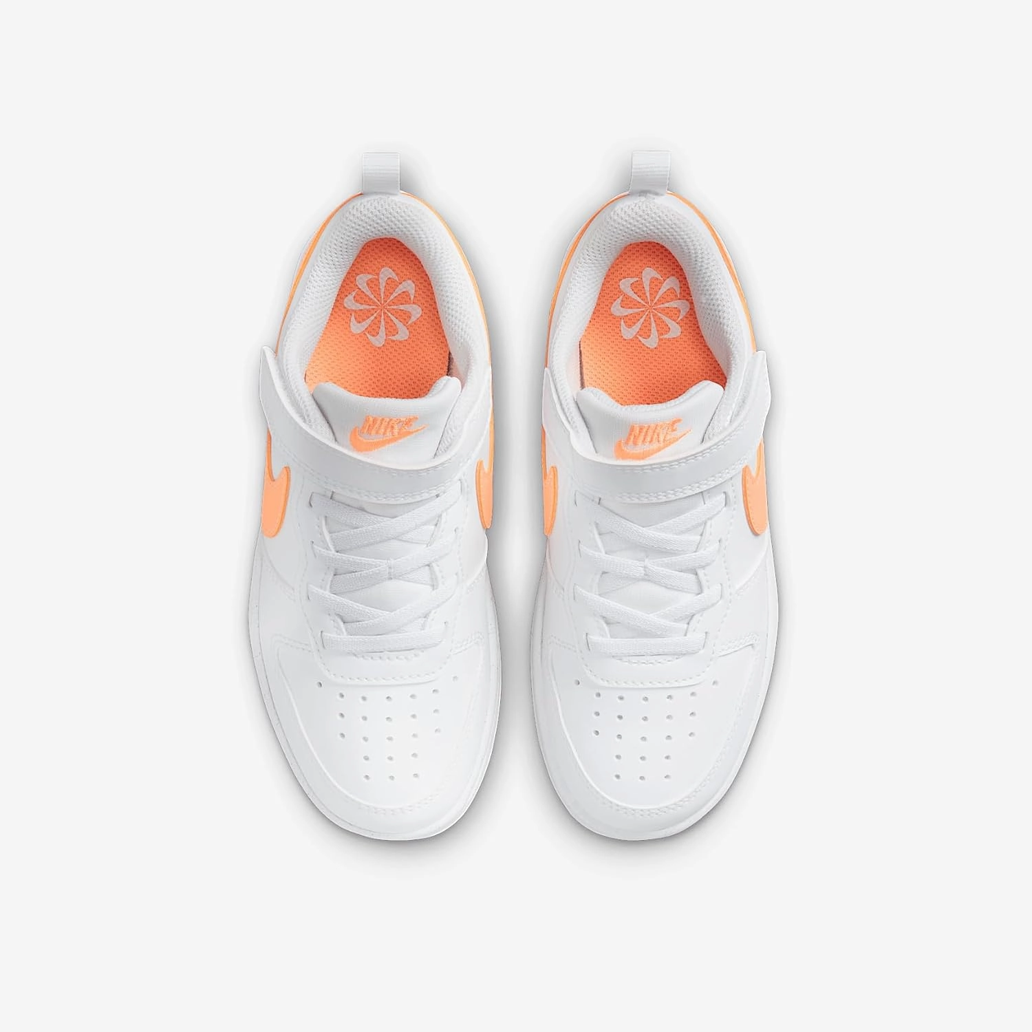 Nike Court Borough Low Recraft Little Kids' Shoes (DV5457-119, White/White/Peach Cream)