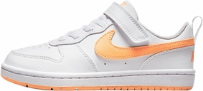 Nike Court Borough Low Recraft Little Kids' Shoes (DV5457-119, White/White/Peach Cream)