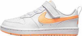 Nike Court Borough Low Recraft Little Kids' Shoes (DV5457-119, White/White/Peach Cream)