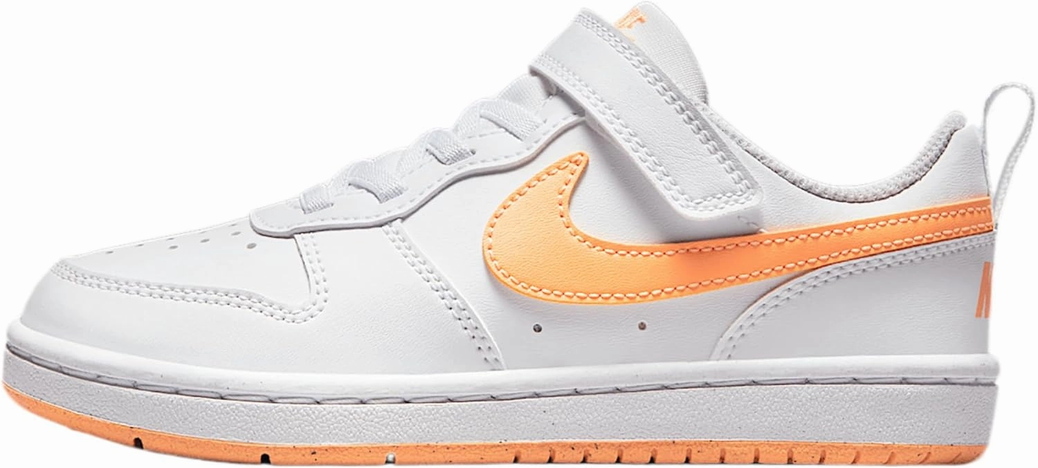 Nike Court Borough Low Recraft Little Kids' Shoes (DV5457-119, White/White/Peach Cream)
