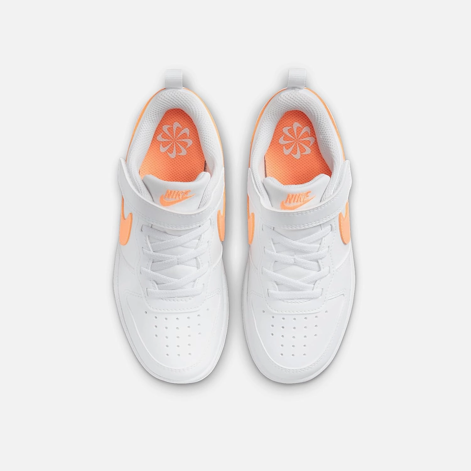 Nike Court Borough Low Recraft Little Kids' Shoes (DV5457-119, White/White/Peach Cream)