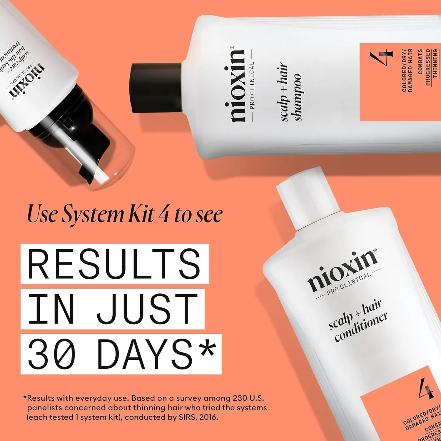Nioxin System 4 Scalp   Hair Thickening Conditioner For Colored, Dry, & Damaged Hair with Progressed Thinning Maintain Vibrant Color Nourish & Boost Hair Density with Niacinamide & Biotin