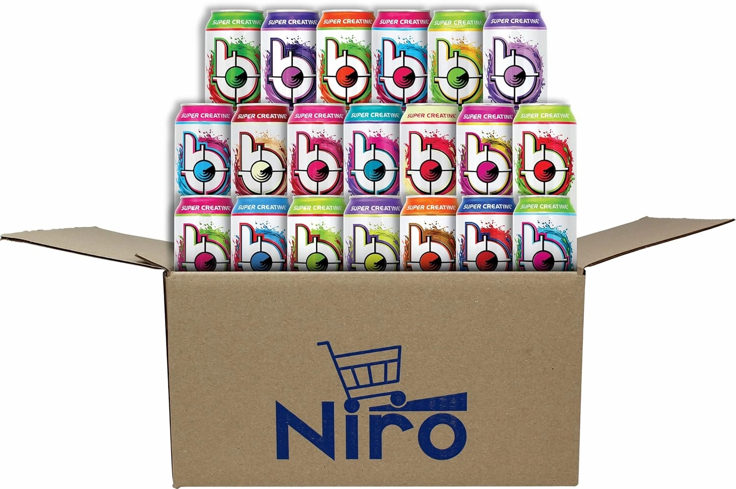 Niro Assortment | Bang Energy Drinks Variety Pack - Bang Potent Brain and Body Fuel | 16oz Cans | Includes one Niro beverage sleeve | 10 Pack of 6-10 Assorted Flavors