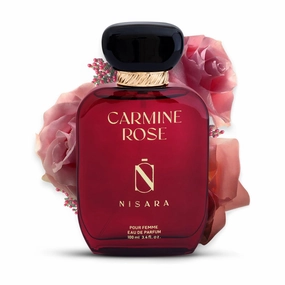 Nisara Carmine Rose Perfume For Woman 100ml | Notes:- Rose, Bergamot, Berries, Pink Pepper, Jasmine, Musk |Long Lasting Eau De Parfum | Floral Musk | Premium Perfume For Her