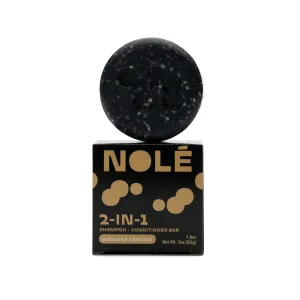 NOLE CARE Shampoo and Conditioner Bar 2 in 1 - Activated Charcoal for Deep Cleansing, Hydration, and Impurity Removal, 3 oz