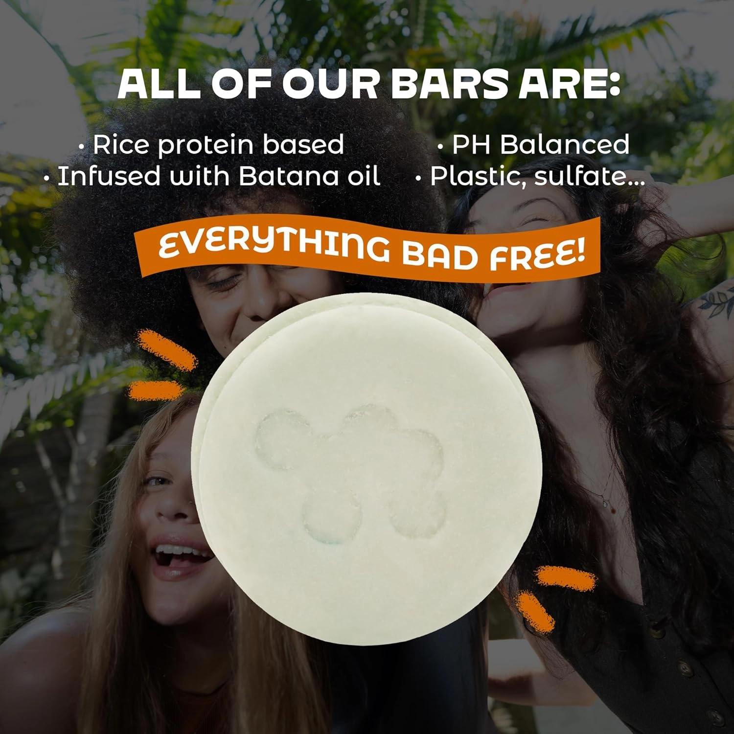 NOLE CARE Sustainable Conditioner Bar with Rosemary Min & Batana Oil, for Dry Hair, Anti Dandruff (2.12 Oz Bar) - Sustainable, PH Balanced, Rice Protein Conditioner, Plastic-Free