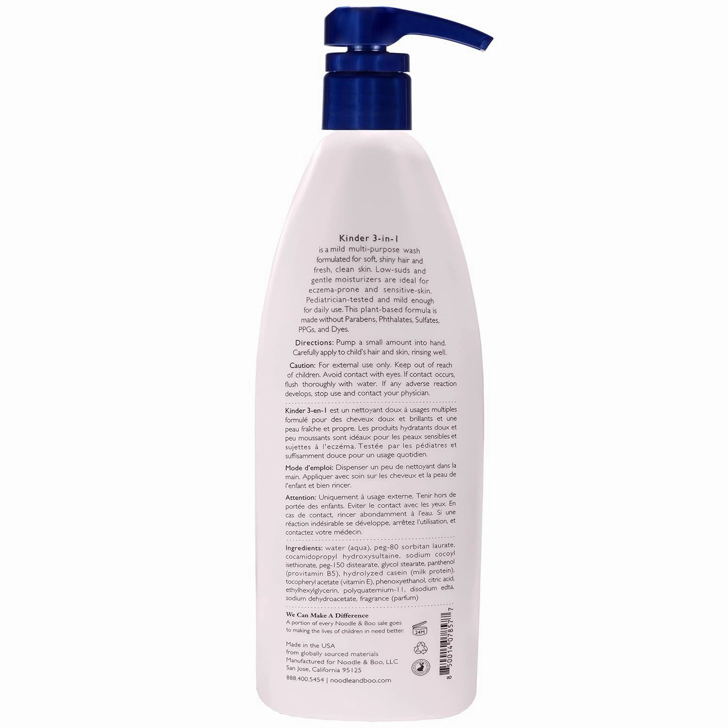 Noodle & Boo Kinder 3-in-1 Shampoo, Conditioner & Body Wash for Baby