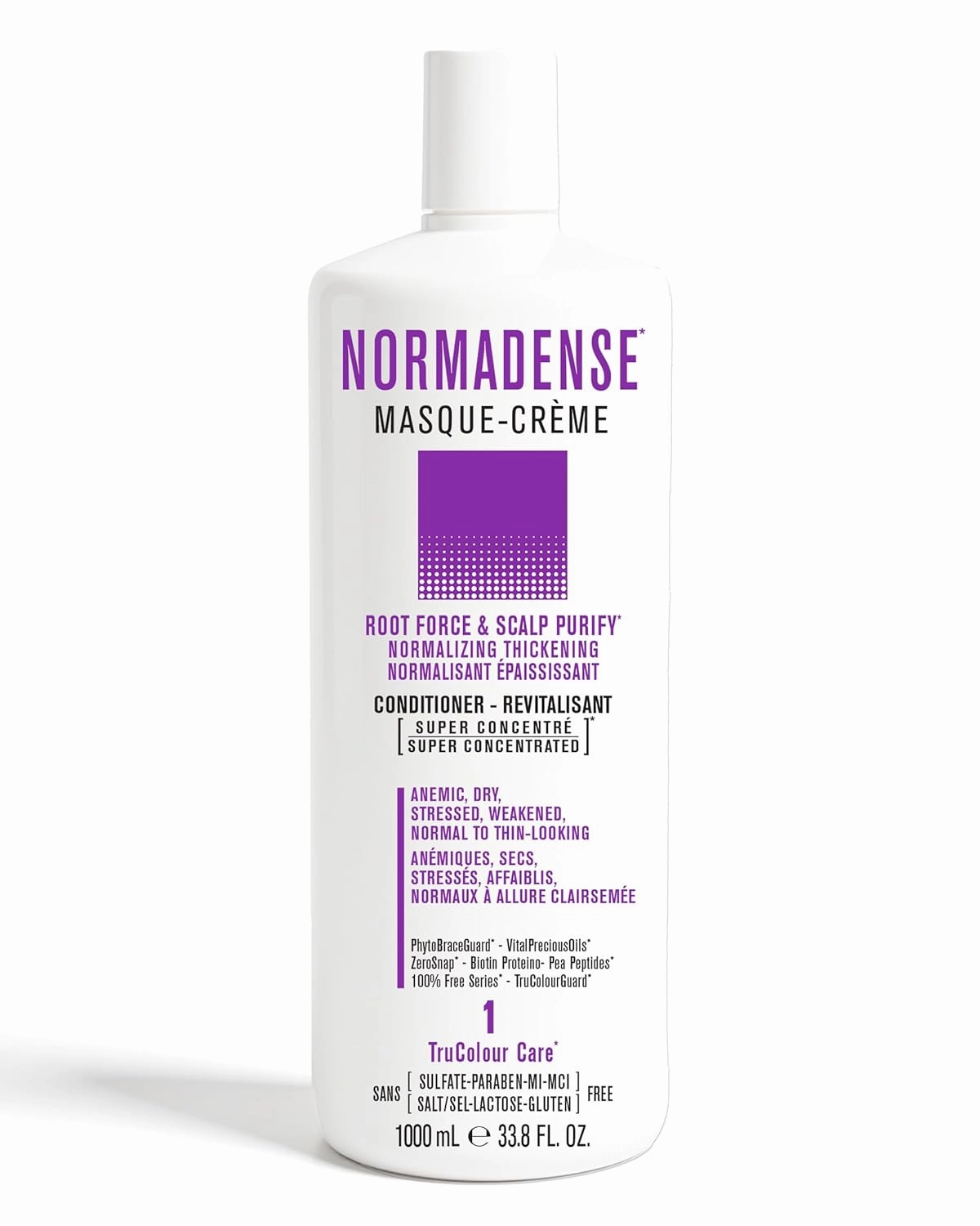 NORMADENSE 1 Vegan Biotin Conditioner Normalizing Thickening 1 Minute Hair Mask, Hair growth conditioner for Dry, Weakened, Normal to Thin-Looking Hair, Thinning hair conditioner