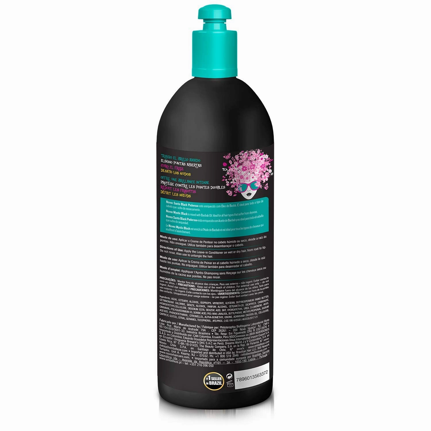 NOVEX Curl Defining and Detangling Leave In Conditioners- (For ALL CURL Types) (Mystic Black 500g– Baobab Oil. Detangler, Frizz Control, FREE of Paraben, Silicones, Petrolatum)