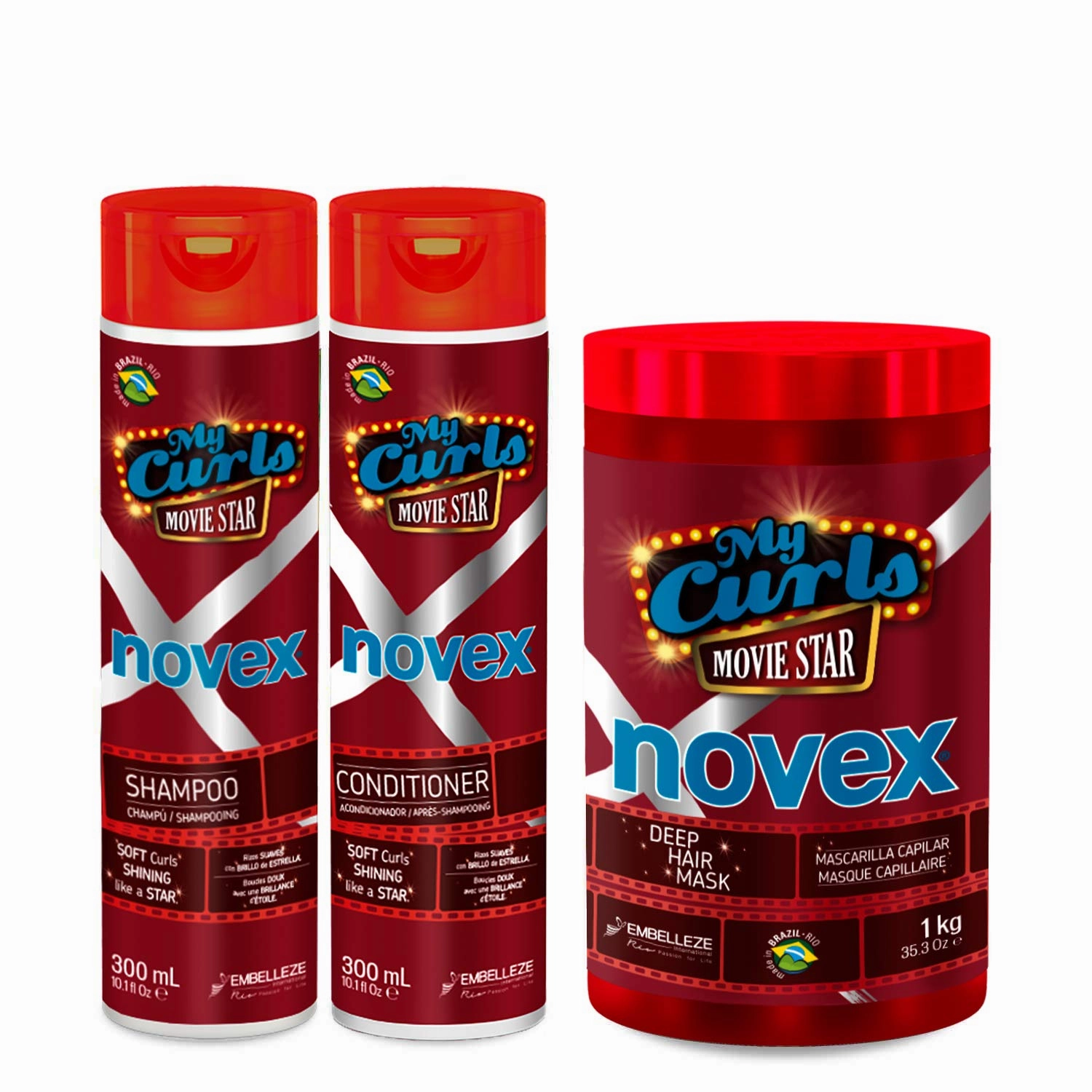 Novex My Curls Movie Star Shampoo   Conditioner 10.1oz   Hair Mask 35oz