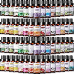 Nuanchu 90 Essential Oils Set 10ml Natural Essential Oils Aromatherapy Kit for Diffuser Humidifier Aromatherapy-Oils for Candle Bath Bombs Making