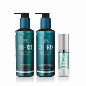 Nutra-Therapy Shampoo & Conditioner (250ml Each)   Shine Serum (80ml) - Repair & Restore Dry, Damaged Hair