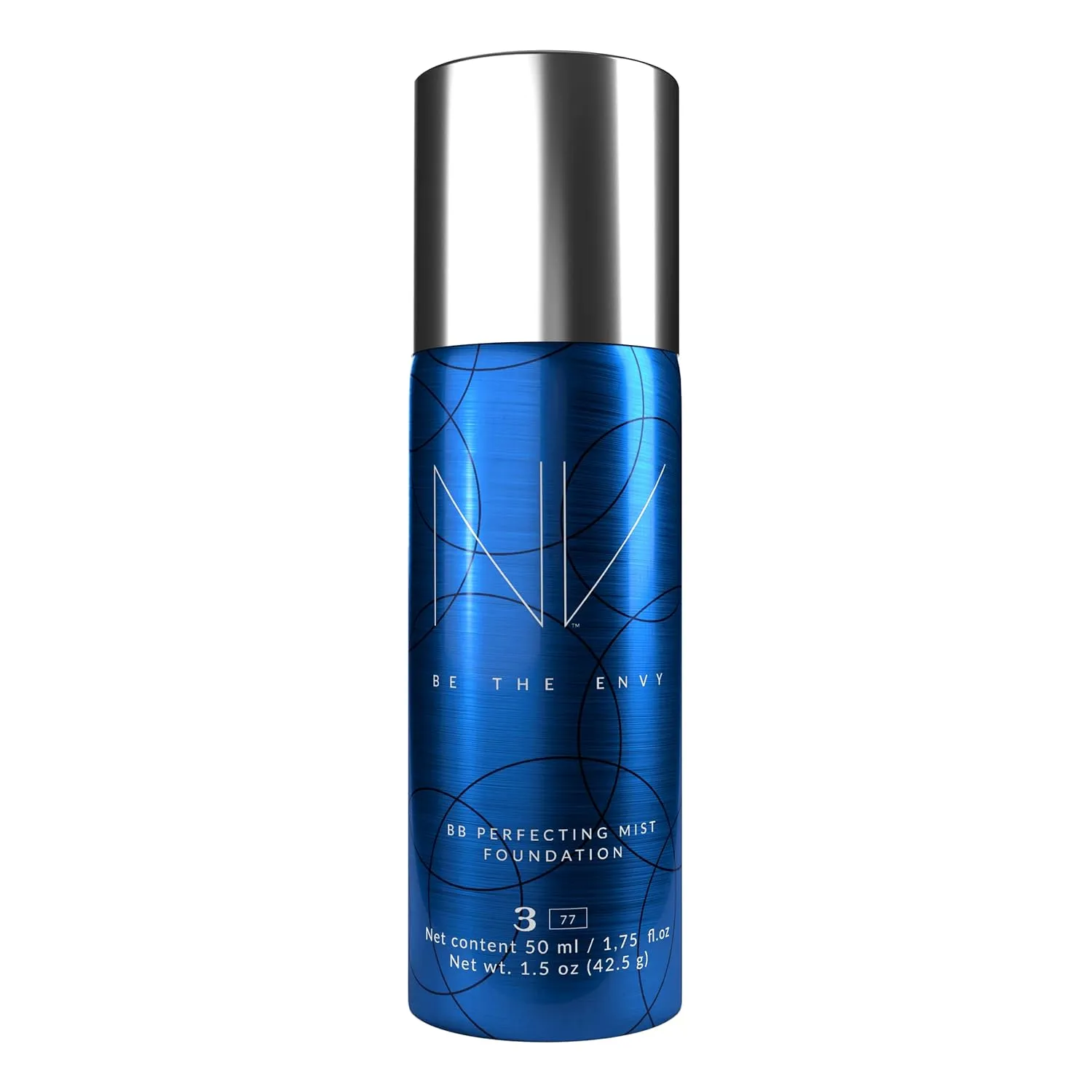 NV BB Perfecting Mist Foundation Buildable Coverage Professional Airbrush Makeup with Plant-based Stem Cell Polypeptides, Vitamins A, D, E and Aloe, 1.5 ounces, Warm Ivory