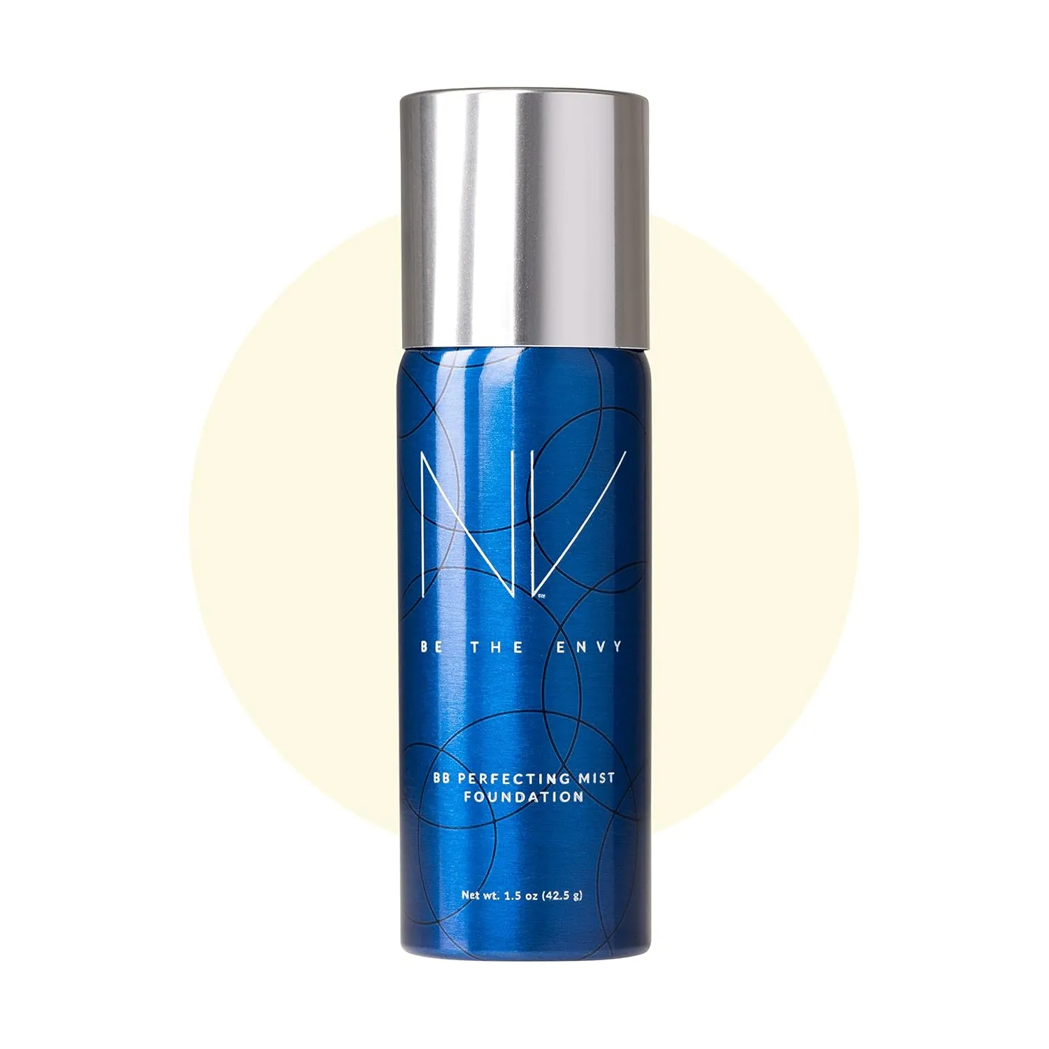 NV BB Perfecting Mist Foundation Buildable Coverage Professional Airbrush Makeup with Plant-based Stem Cell Polypeptides, Vitamins A, D, E and Aloe, 1.5 ounces, Warm Ivory