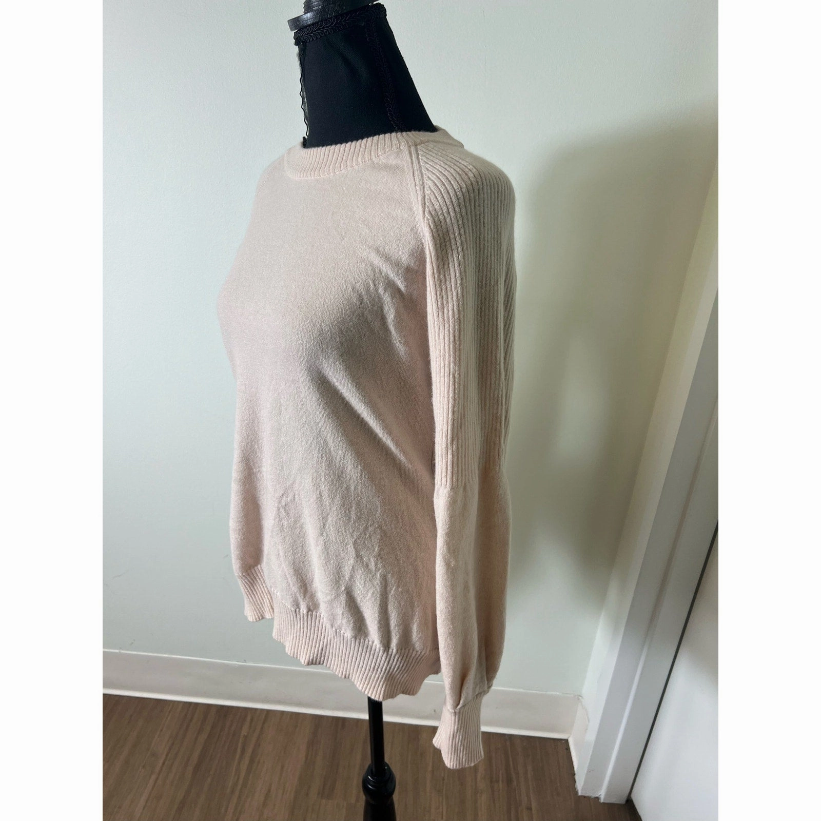 NWT Billy Reid Blush Pink Long Sleeve Sweater Sz M
