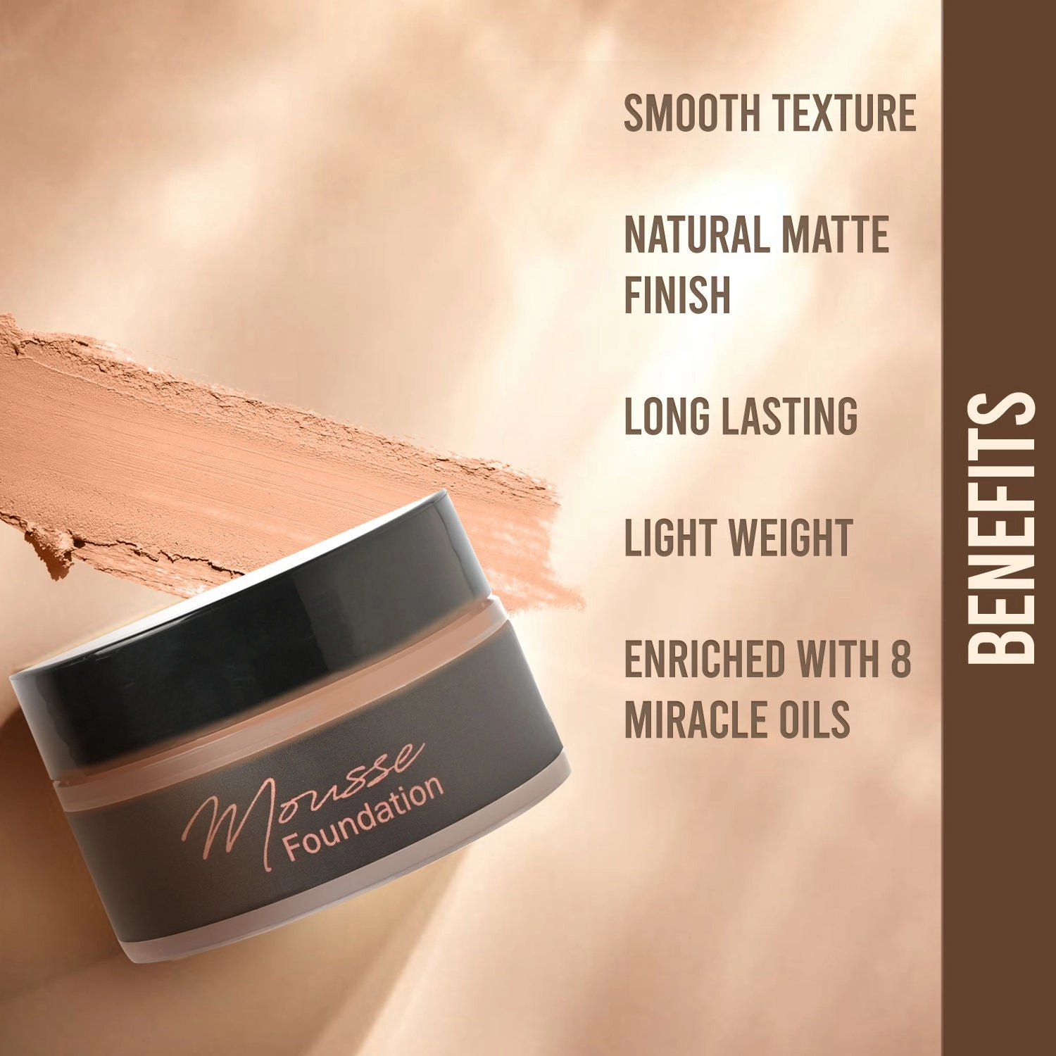 NY Bae Mousse Foundation | For Normal To Oily Skin | Smooth Texture | Light Weight | Natural Matte Finish | Long Lasting | Wheatish Skin Tone | Warm Undertone - Warm Golden 05 (22 g)