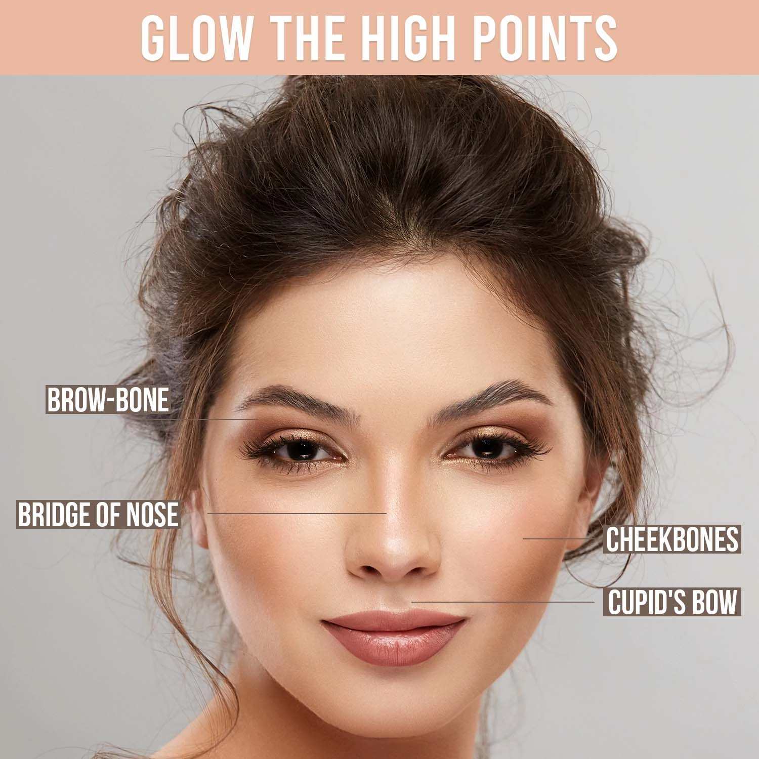 NY Bae Shine & Shimmer Highlighter - Rustic Rose Gold 3 (5 g) | Rose Gold | Rich Colour | Super Blendable | Multipurpose | Travel Friendly