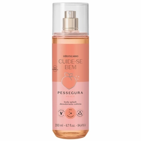 O Boticário Cuide-se Bem Peach Body Splash, Floral Fruity Fragrance Mist with Peach Notes, 6.7 Ounce (200ml)
