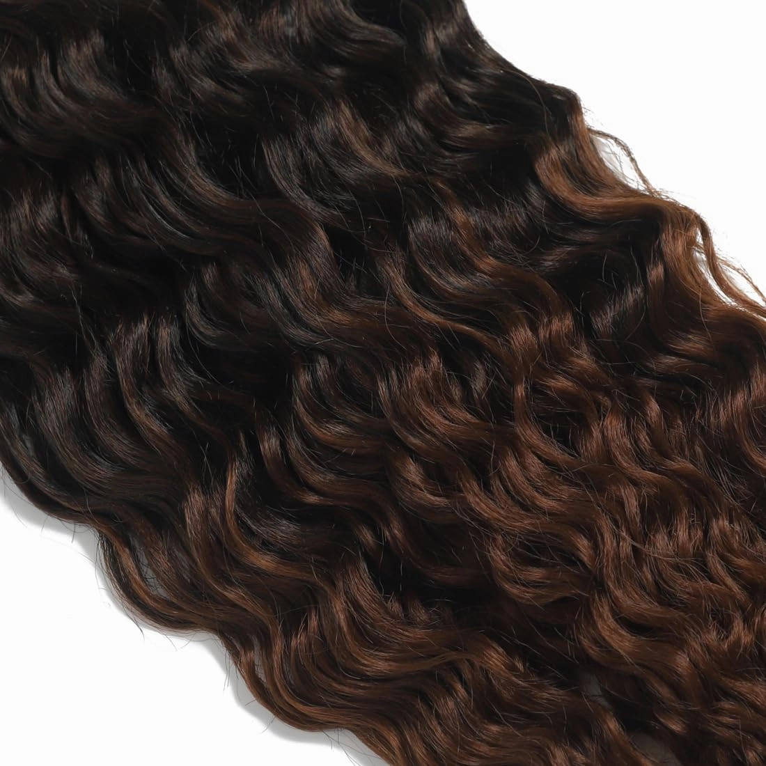 Ocean Wave Crochet Hair 14 Inch 6 Packs Deep Wave braiding hair Extensions Short Curly Twist Crochet Braids Hair for Women Synthetic Crochet Braid Hair(14 inch, 1BTBrown)