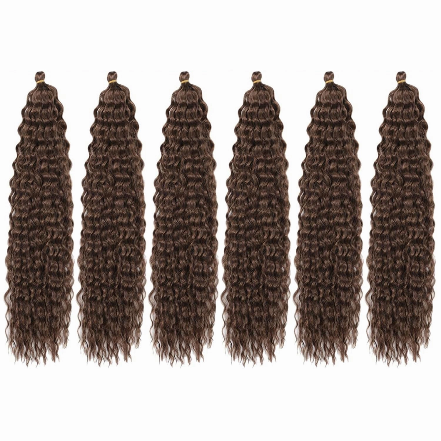 Ocean Wave Crochet Hair 18inch 4packs Deep Wave Crochet Hair Ocean Wave Braiding Hair Crochet Braids Synthetic Braids Wet and Wavy Braiding Hair Curly Braiding Hair For Black Women (#4, 18inch,4packs)