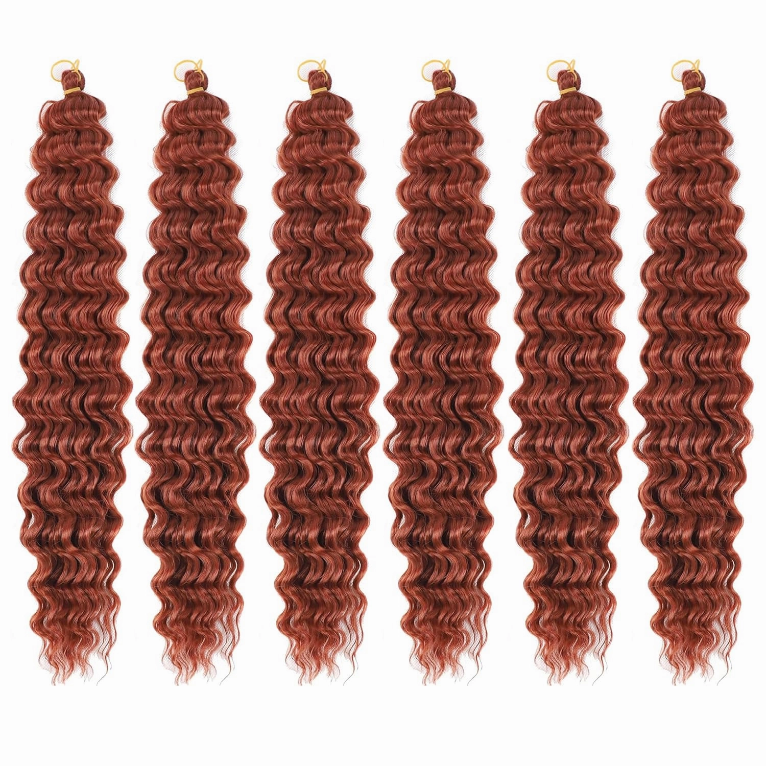 Ocean Wave Crochet Hair 18inch 4packs Deep Wave Crochet Hair Ocean Wave Braiding Hair Crochet Braids Synthetic Braids Wet and Wavy Braiding Hair For Black Women (#350, 18inch,4packs)
