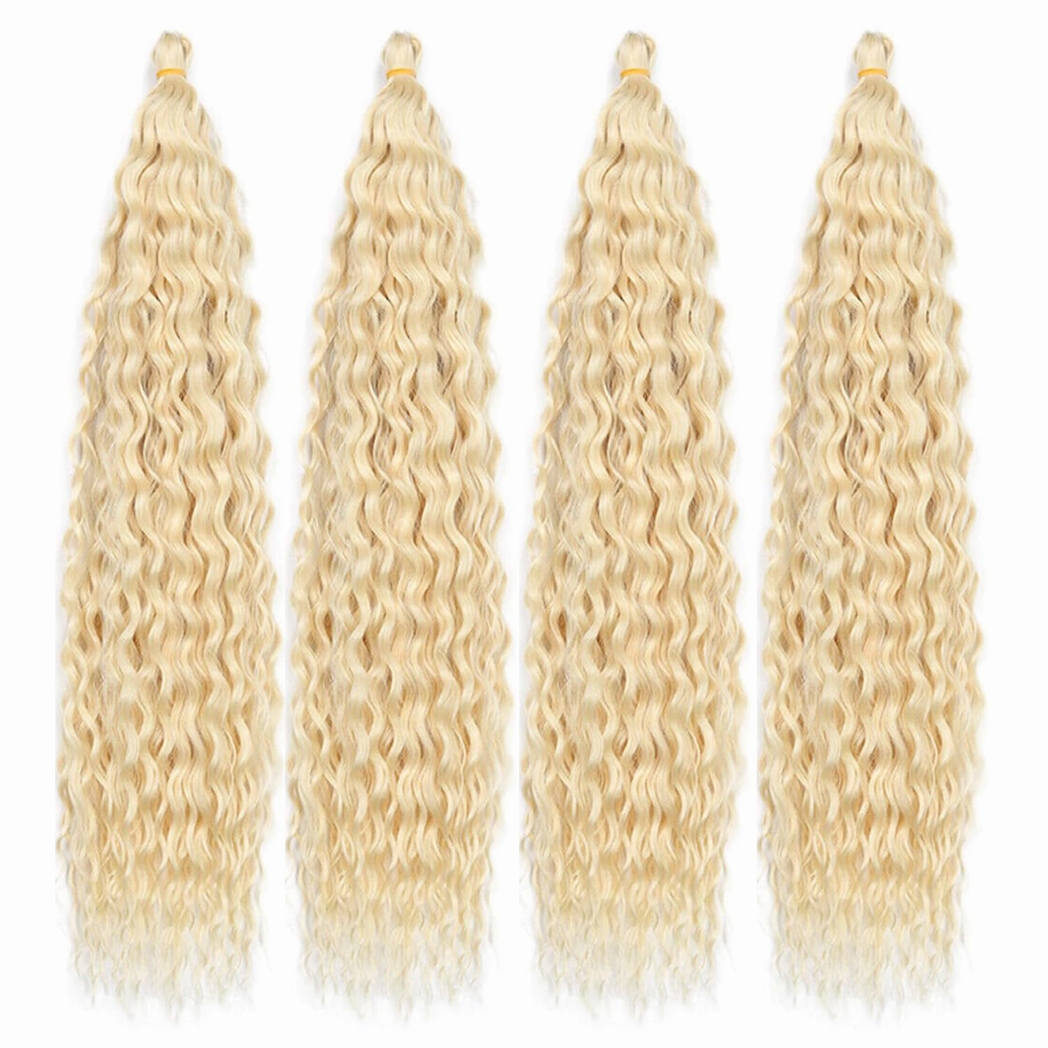Ocean Wave Crochet Hair 18inch 4packs Deep Wave Crochet Hair Ocean Wave Braiding Hair Crochet Braids Synthetic Braids Wet and Wavy Braiding Hair For Black Women (#613, 18inch,4packs)