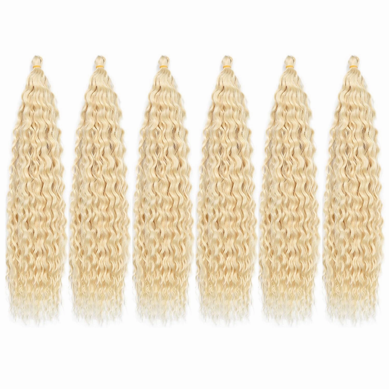 Ocean Wave Crochet Hair 18inch 4packs Deep Wave Crochet Hair Ocean Wave Braiding Hair Crochet Braids Synthetic Braids Wet and Wavy Braiding Hair For Black Women (#613, 18inch,4packs)