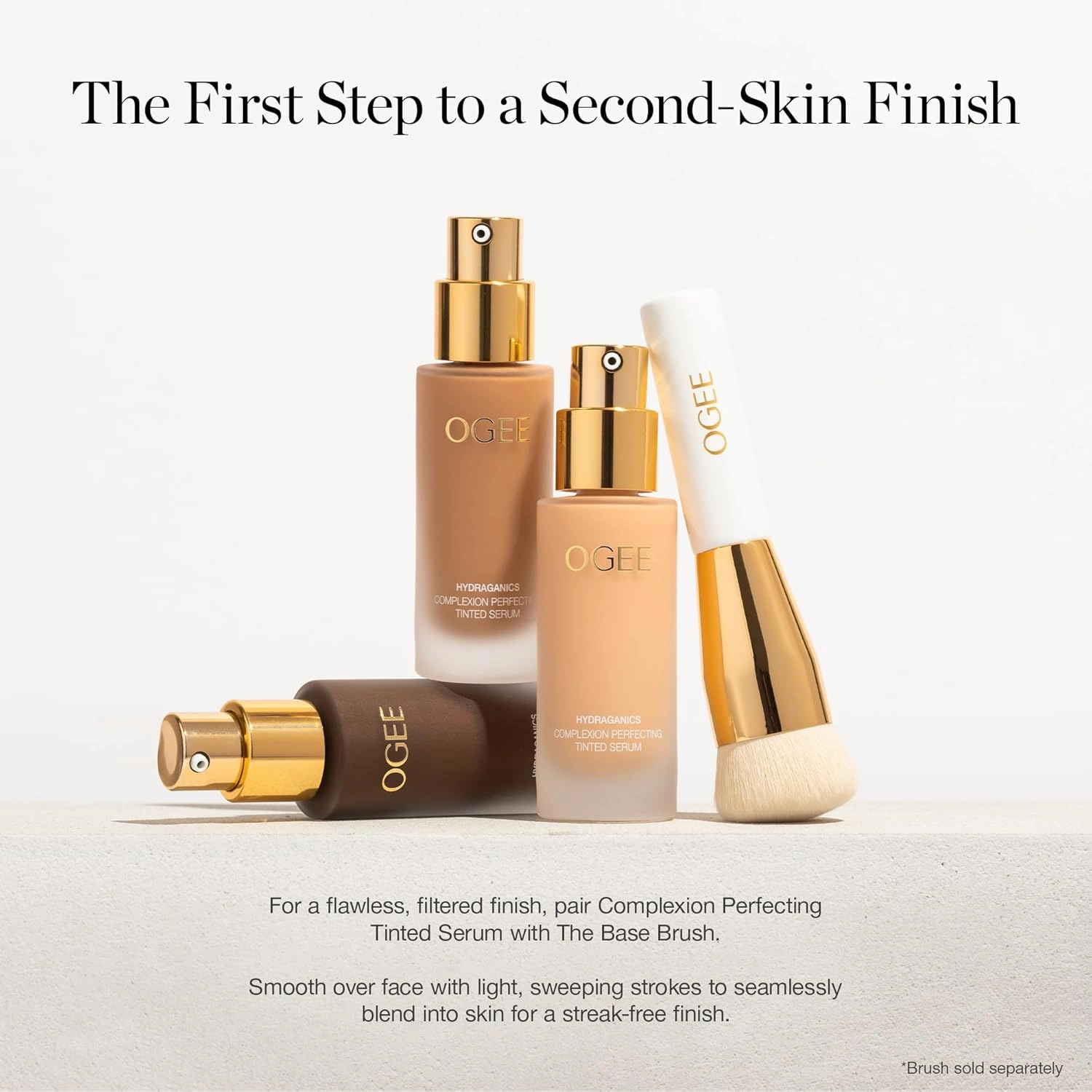 Ogee Complexion Perfecting Liquid Foundation - Lightweight Tinted Moisturizer For Face (Poplar 0.10C - Fair, White-Pink Undertones) - with Vitamin C & Jojoba Oil - Certified Organic & Made in USA