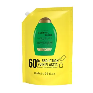 OGX Hydrating   Teatree Mint Conditioner Refill Pouch for Strong Healthy-Looking Hair, 36 Fl Oz