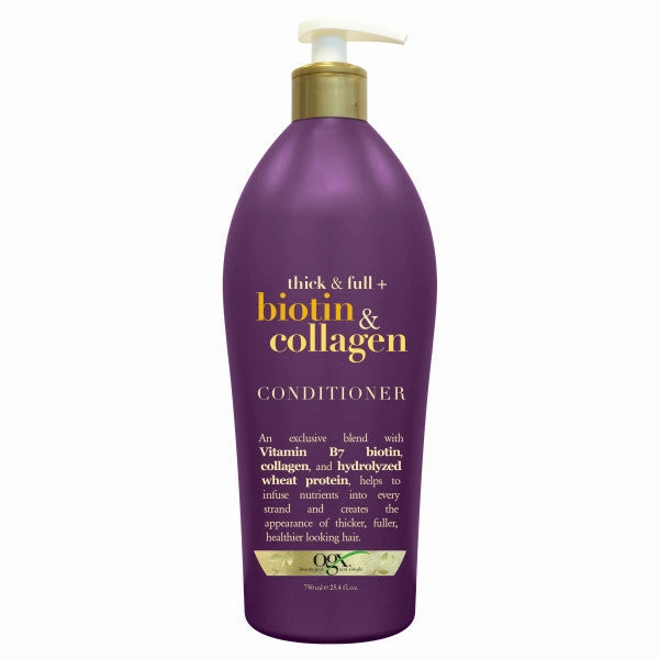 OGX Salon Size Thick & Full   Biotin & Collagen Conditioner with pump 25.4 fl oz