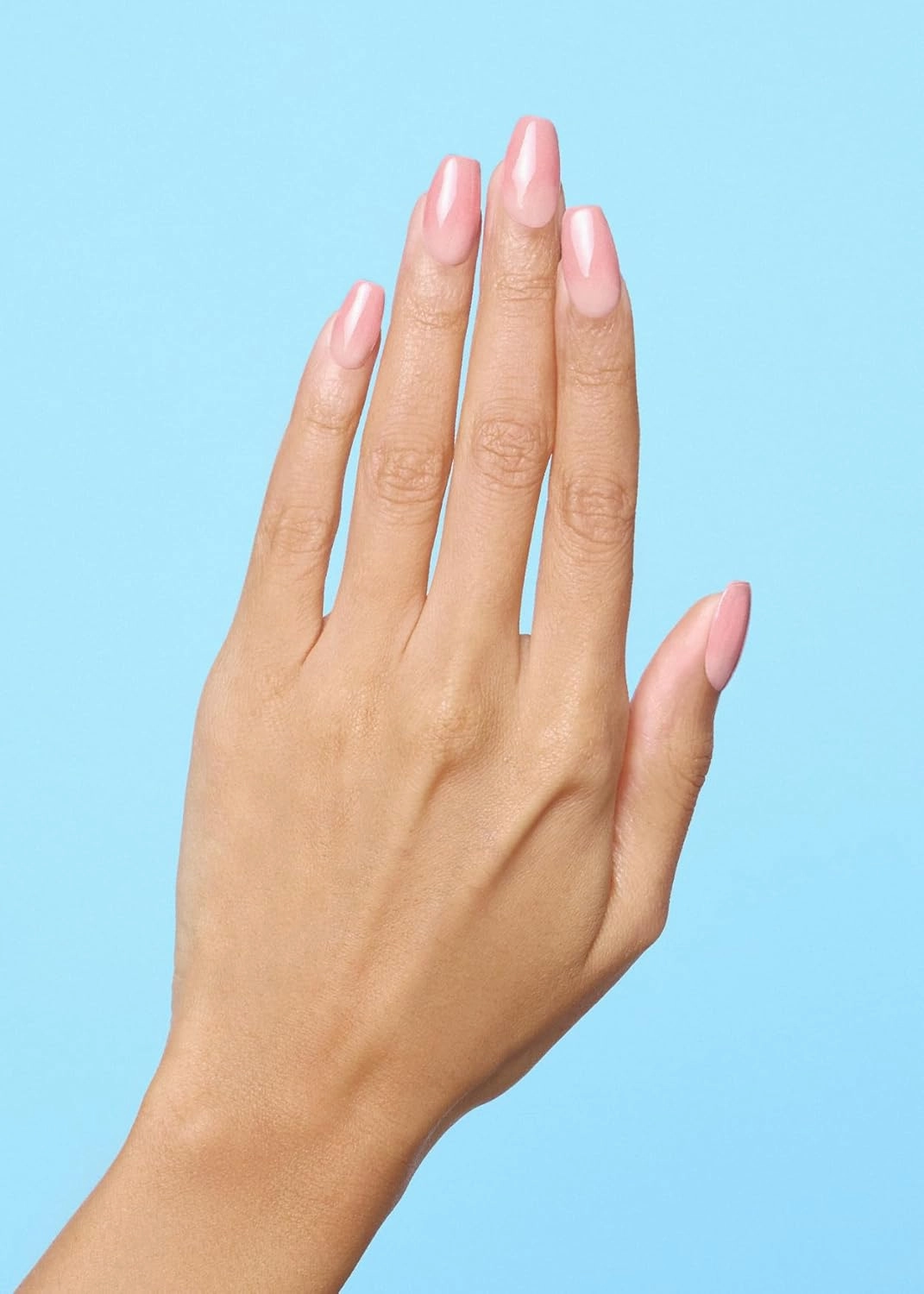 ohora Semi Cured Gel Nail Strips (N Milk Rose) - Pink, Ombre, Works with Any UV/LED Lamps, Salon-Quality, Long Lasting, Easy to Apply & Remove - Includes 2 Prep Pads, Nail File & Wooden Stick