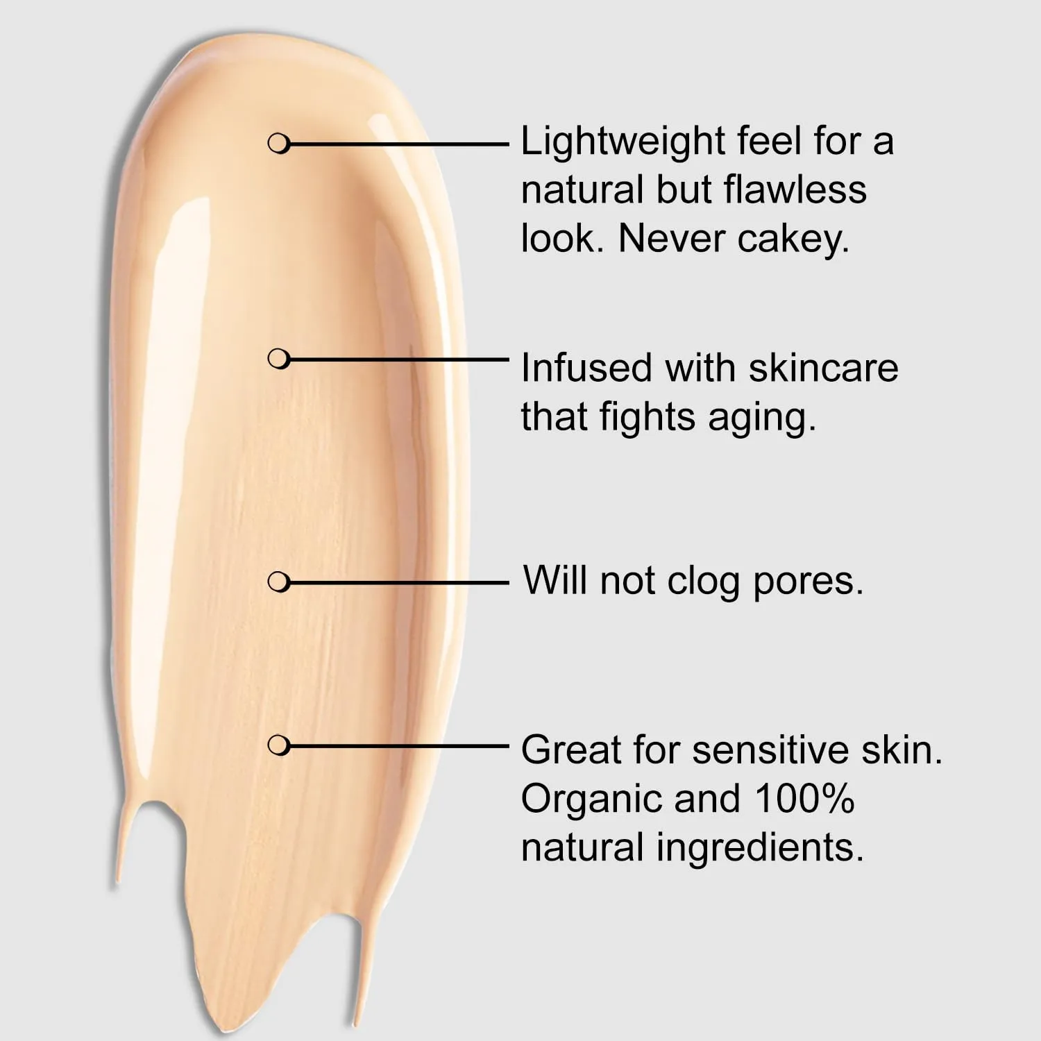 Organic Aloe-Based LUX Liquid Foundation, Natural Vegan Gluten-Free Made in USA, Sugar